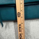 Eloquii  Crossbody Bag Teal Blue Green Snakeskin Embossed Foldover Purse Chic Photo 12