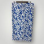 Solid & Striped  Lucienne Midi Skirt XS Blue White Leaf‎ Print Linen Photo 1