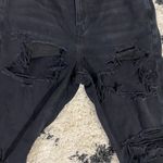 American Eagle Distressed Black Mom Jeans Photo 3