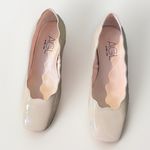 AGL Women's Angie L Wave Ballet Flats Beige Patent Leather Block Heel 36/6 Tan Photo 2