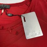 Alisha D.‎ Oversized Short Sleeve Travel Tunic Top Red Bow Neck Size Small NWT Photo 4