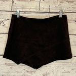 Heartbeeps Asymmetrical Hem Skort Faux Suede Black-Medium Photo 0