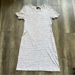 Theory Cherry B3 Stirling Rib Knit T Shirt Dress Size Large Grey Blue Photo 9
