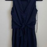 Susana Monaco Revolve  navy blue tiewaist romper XS Photo 0