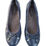 Vionic Spark Minna Snakeskin Ballet Flats Sz 9 Blue Black Snakeskin Photo 0