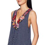 Free People  Frida Tank Navy Blue Floral Medium Photo 2