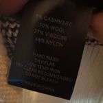 Cynthia Rowley Chunky Intarsia Black and White Chevron Sweater Cashmere Wool M Photo 8