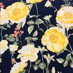 Soprano NWT JCPenny  XS Navy Blue Floral Yellow Rose Tunic Dress Summer Fall Mini Photo 4