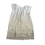 Emoressions Style Women’s Cream embroidered shift dress 100% silk size 4 Pink Photo 1
