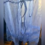 Victoria's Secret Vintage Y2K Sheer Blue Fly-Away Babydoll Lingerie Size Small Photo 2