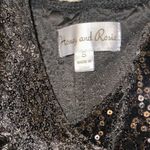 Honey and Rosie Asymmetrical Black Velvet Sequin Dress Photo 2