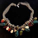Ny Collection Chunky multi chain with colorful stones necklace NY Photo 0