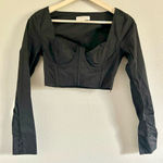 Meshki  Black Long Sleeve Corset Top XXS  Photo 0