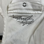 Harley Davidson Womens White Sleeveless Full‎ Zip Biker Motorcycle Vest Size S Photo 2