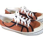 Superga x Alexa Chung Cotu Sneaker Blue/ 7.5 Orange Rust Lace Up Casual Classic Photo 0