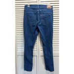 Levi's Levi Women Denim Jeans Med Wash Mid Rise Skinny Size 30x28 Logo Pockets‎ Photo 2