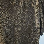 Laurence Kazar  v cut shirt 1980’s Vintage Embellished Beaded silk Zip Blouse Photo 12