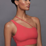 CARBON38 One Shoulder Convertible Bra Top in Melt Tomato Red Photo 0