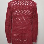 Lucky Brand Huntington Rust Red open weave cardigan size small Photo 4