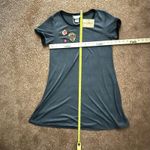 Natural Life  T-Shirt Mini Dress Medium Gray Boho Casual Lounge Grunge Ringer NWT Photo 4