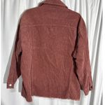 ZARA Rose Corduroy Oversized Trucker Jacket Women Size L Distressed Hem Photo 4