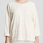 Vince Cream Jacquard Cuff Sleeve Sweatshirt Sz Small Photo 0