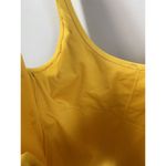 Forever 21  M One Piece Swimsuit Yellow Cocktail Print High Cut EUC No Size Tag Photo 8