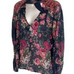 Anthropologie 🆕 Aratta Diana floral neck tie lightweight blouse top long… Photo 0