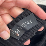 Indah Raina Bralette linen plunge crop top womens Black (small) going out party Photo 1