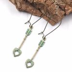 Heart Arrow Pendant Hoop Drop Dangle Earrings Photo 4