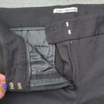 Dalia Collection Pinstripe Flare Dress Pants wiih Button Detail on Waist Black Size 10 Photo 4