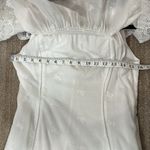 Joie  White Boho Embroidered Square Neck Beach Wedding Mexico Lined Maxi Dress 6 Photo 2