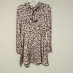 ZARA  FLORAL PRINT MOCK NECK MINI DRESS PINK PURPLE medium Photo 3
