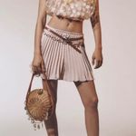 Anthropologie Womens Silky Plissé Pleated Shorts M Pink Photo 3