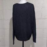 J.Jill Black Lace Up Crewneck Sweater Top Size Large Photo 2