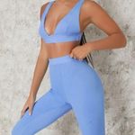 NWT, Lavishly Paris Baby Blue Bralette and Leggings Pajamas Set Size undefined Photo 8