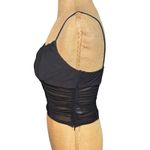 Princess Polly  Black Sheer Corset Top Ruched Sleeveless Tank US 8 Photo 4