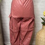 NEW Faux Leather Cargo Pants Pink Size XS Photo 6