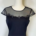 Guess  Los Angeles Navy Cap Sleeve Lace Illusion Sheath Dress Women’s Size 4 Photo 7