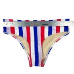Old Navy Red White Blue Purple Striped Bikini Bottoms Small Photo 3
