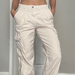 Free People  tan adjustable cargo high waisted pants size 4 Photo 0