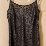 90s vintage Venezia women’s black asymmetrical zebra print slip dress, size 14 Photo 2