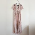 Baltic Born  Marseille Embossed Maxi Dress Nude Size 2X Formal Wedding Photo 2