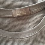 Nuuds bodysuit brown waffle knit cotton blend size medium casual minimalist Photo 2