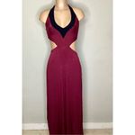 Robin Piccone New. burgandy cut out maxi dress small. Retails $169 Photo 2