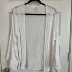Xhilaration White Gauzy Open-Front Cardigan or Cover Up crochet Trim Size M L Photo 7