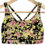 Lululemon  Energy Bra Yellow Black Floral Luxtreme Racerback Sports Bra Size 6 Photo 5