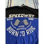 Refuge  Women's XL button up black/blue double sided racing jacket Photo 7