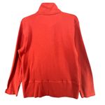 Orvis  Jacket Womens Large Rust Orange Full Zip Pockets Casual Cotton Sweatshirt Photo 2