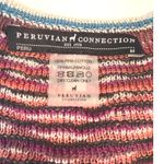 Peruvian Connection Geometric Knit Cardigan Sweater Jacket Multi Color Size M Photo 2